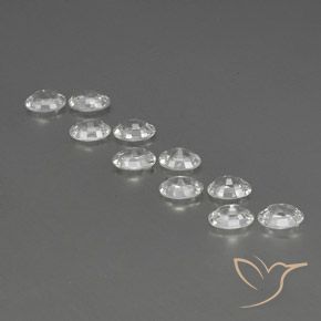 Gemas de Circón Blanco natural de 6.93 ct, Ovalada, VVS-VS