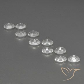 Gemas de Circón Blanco natural de 8.12 ct, Ovalada, VVS-VS