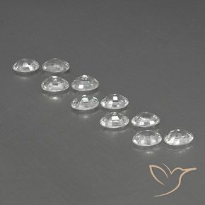 Gemas de Circón Blanco natural de 7.54 ct, Ovalada, VVS-VS