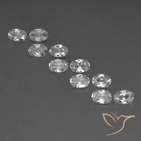 6.99ctw Natural Blanco Circón, Ovalada, VVS-VS