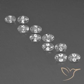 7.52ctw Natural Blanco Circón, Ovalada, VVS-VS
