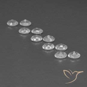 Gemas de Circón Blanco natural de 7.65 ct, Ovalada, VVS-VS