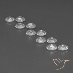 Gemas de Circón Blanco natural de 8.11 ct, Ovalada, VVS-VS