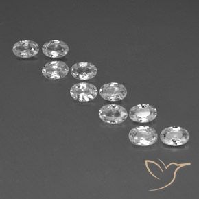 6.75ctw Natural Blanco Circón, Ovalada, VVS-VS