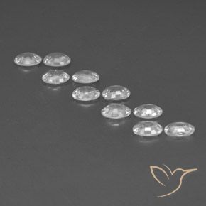 Gemas de Circón Blanco natural de 6.75 ct, Ovalada, VVS-VS
