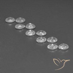 Gemas de Circón Blanco natural de 7.80 ct, Ovalada, VVS-VS