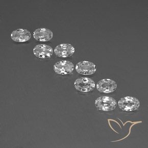 6.76ctw Natural Blanco Circón, Ovalada, VVS-VS