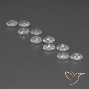 Gemas de Circón Blanco natural de 7.50 ct, Ovalada, VVS-VS