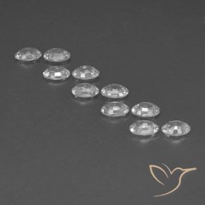 Gemas de Circón Blanco natural de 6.86 ct, Ovalada, VVS-VS