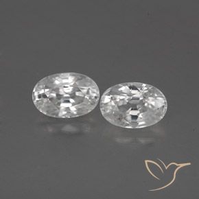 1.74ctw Natural Blanco Circón, Ovalada, VVS-VS