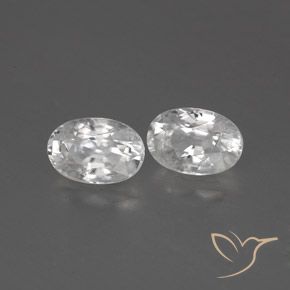 Gemas de Circón Blanco natural de 1.74 ct, Ovalada, VVS-VS