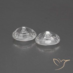 Gemas de Circón Blanco natural de 1.67 ct, Ovalada, VVS-VS