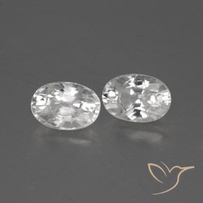 Gemas de Circón Blanco natural de 1.68 ct, Ovalada, VVS