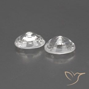 Gemas de Circón Blanco natural de 1.68 ct, Ovalada, VVS