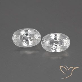 1.75ctw Natural Blanco Circón, Ovalada, VVS