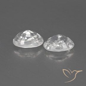 Gemas de Circón Blanco natural de 1.75 ct, Ovalada, VVS