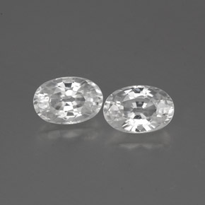 Gemas de circón blanco natural de 1,62 ct, corte óvalo, VVS