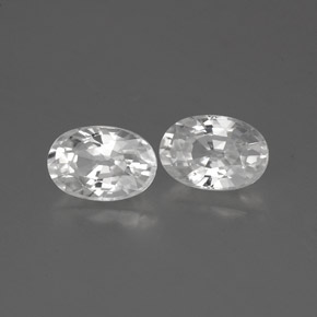 Gemas de circón blanco natural de 1,62 ct, corte óvalo, VVS