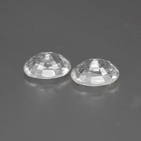 Gemas de circón blanco natural de 1,62 ct, corte óvalo, VVS