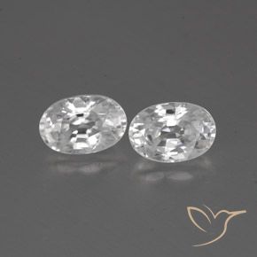 1.66ctw Natural Blanco Circón, Ovalada, VVS