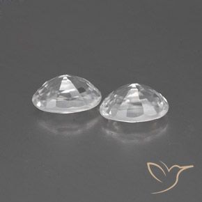 Gemas de Circón Blanco natural de 1.66 ct, Ovalada, VVS