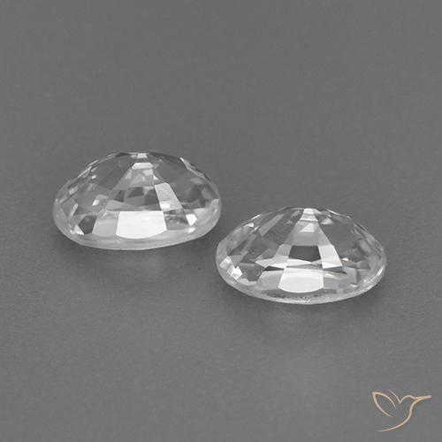 Gemas de Circón Blanco natural de 1.70 ct, Ovalada, VVS