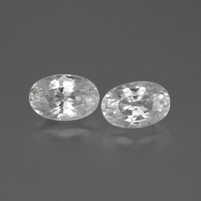Gemas de circón blanco natural de 1,71 ct, corte óvalo, VVS-VS