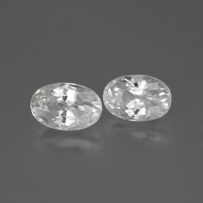 Gemas de circón blanco natural de 1,71 ct, corte óvalo, VVS-VS