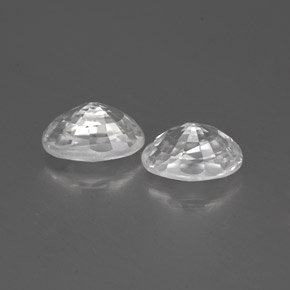 Gemas de circón blanco natural de 1,71 ct, corte óvalo, VVS-VS