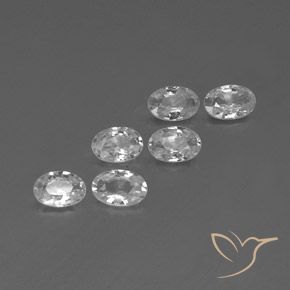 Gemas de Circón Blanco natural de 3.75 ct, Ovalada, VVS-VS