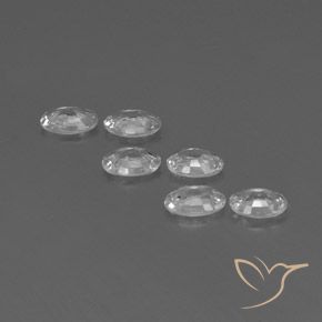 Gemas de Circón Blanco natural de 3.75 ct, Ovalada, VVS-VS
