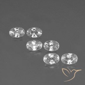 5.04ctw Natural Blanco Circón, Ovalada, VVS-VS