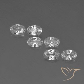 4.38ctw Natural Blanco Circón, Ovalada, VVS-VS