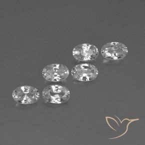 Gemas de Circón Blanco natural de 4.38 ct, Ovalada, VVS-VS