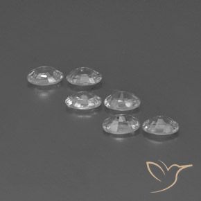 Gemas de Circón Blanco natural de 4.38 ct, Ovalada, VVS-VS