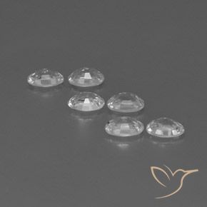 Gemas de Circón Blanco natural de 4.39 ct, Ovalada, VVS-VS