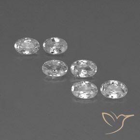 4.18ctw Natural Blanco Circón, Ovalada, VVS-VS