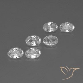 Gemas de Circón Blanco natural de 4.18 ct, Ovalada, VVS-VS