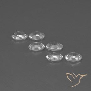 Gemas de Circón Blanco natural de 4.18 ct, Ovalada, VVS-VS