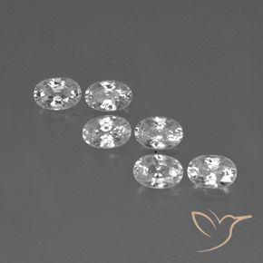4.83ctw Natural Blanco Circón, Ovalada, VVS-VS