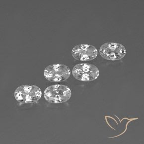 Gemas de Circón Blanco natural de 4.83 ct, Ovalada, VVS-VS