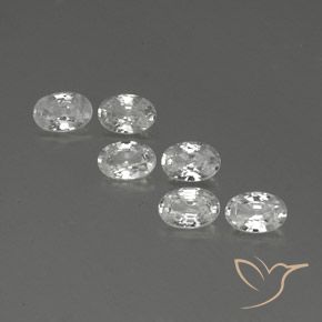 4.28ctw Natural Blanco Circón, Ovalada, VVS-VS