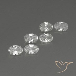 Gemas de Circón Blanco natural de 4.28 ct, Ovalada, VVS-VS