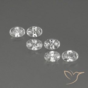 4.74ctw Natural Blanco Circón, Ovalada, VVS-VS