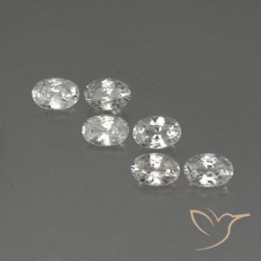 4.54ctw Natural Blanco Circón, Ovalada, VVS-VS