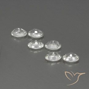 Gemas de Circón Blanco natural de 4.54 ct, Ovalada, VVS-VS