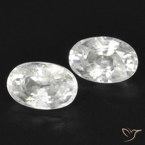 Gemas de Circón Blanco natural de 1.67 ct, Ovalada, VVS-VS