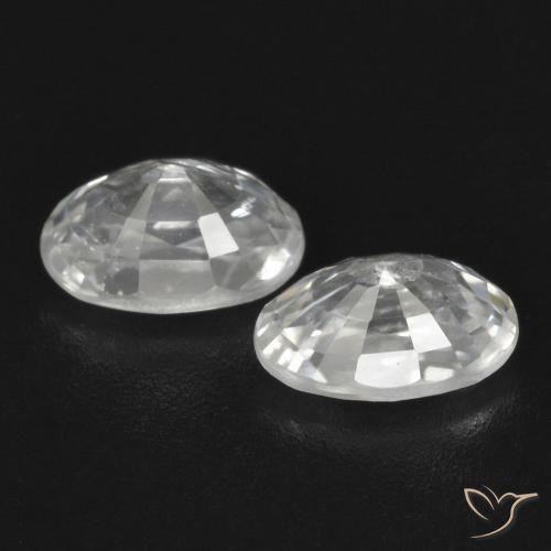 Gemas de Circón Blanco natural de 1.67 ct, Ovalada, VVS-VS