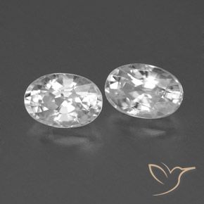 Gemas de Circón Blanco natural de 1.69 ct, Ovalada, VVS