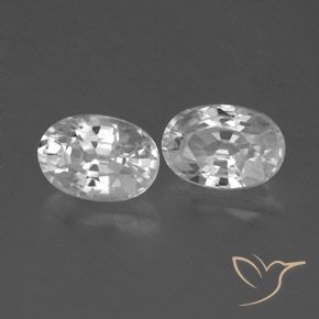 Gemas de Circón Blanco natural de 1.70 ct, Ovalada, VVS
